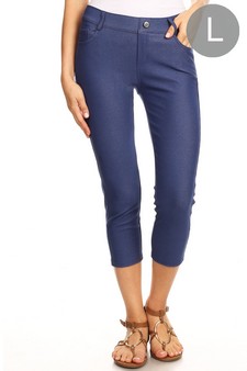 Women's Classic Solid Capri Jeggings (Large only)