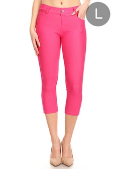 Women's Classic Solid Capri Jeggings (Large only)