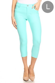 Women's Classic Solid Capri Jeggings (Large only)