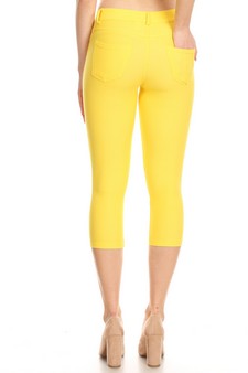 Women's Classic Solid Capri Jeggings (Large only) style 3