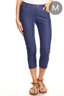 Women's Classic Solid Capri Jeggings (Medium only)