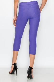 Women's Classic Solid Capri Jeggings (Medium only) style 3