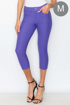 Women's Classic Solid Capri Jeggings (Medium only)