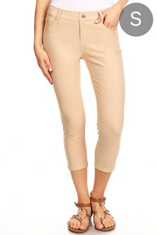 Women's Classic Solid Capri Jeggings (Small only)