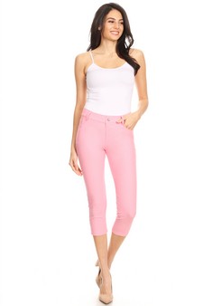 Women's Classic Solid Capri Jeggings (Small only) style 6