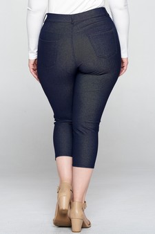 Women's Classic Solid Capri Jeggings (XL only) style 3