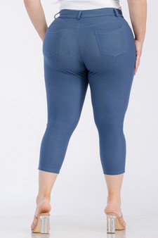 Women's Classic Solid Capri Jeggings (XL only) style 3