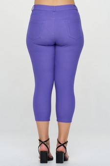 Women's Classic Solid Capri Jeggings (XL only) style 4