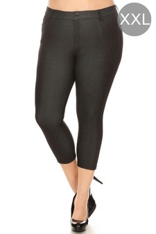 Women's Classic Solid Capri Jeggings (XXL only)