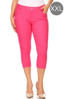 ETA 04/24/24 - Women's Classic Solid Capri Jeggings (XXL only)