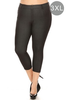 Women's Classic Solid Capri Jeggings (XXXL only)