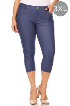 Women's Classic Solid Capri Jeggings (XXXL only)