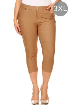 Women's Classic Solid Capri Jeggings (XXXL only)