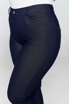 Women's Classic Solid Capri Jeggings (XXXL only) style 5