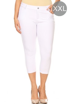 Women's Classic Solid Capri Jeggings (XXL only)