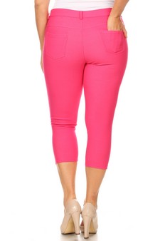 Women's Classic Solid Capri Jeggings style 3