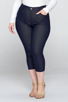 Women's Classic Solid Capri Jeggings