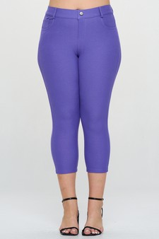 Women's Classic Solid Capri Jeggings