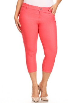 Women's Classic Solid Capri Jeggings (XXL only)