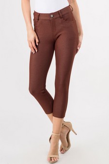 Women's Classic Solid Capri Jeggings