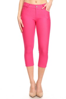 Women's Classic Solid Capri Jeggings