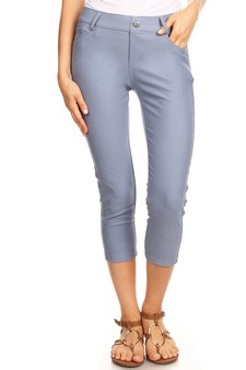 Women's Classic Solid Capri Jeggings