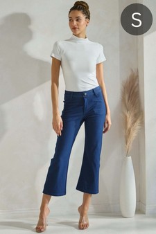 ETA 07/17/25 - Women's Classic Solid Straight Leg Crop Pants (S only)