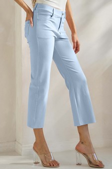 ETA 05/13/25 - Women's Classic Solid Straight Leg Crop Pants style 3