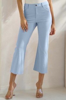 ETA 05/13/25 - Women's Classic Solid Straight Leg Crop Pants style 4