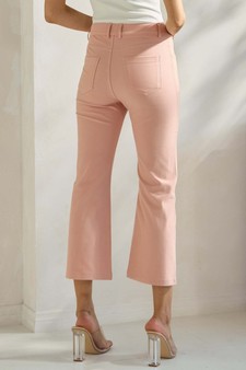 Women's Classic Solid Straight Leg Crop Pants style 2
