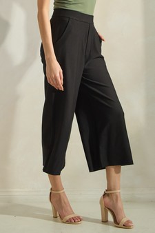Soft Stretch Ponte Cropped Flared Pants style 3