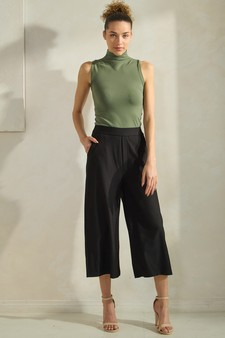 Soft Stretch Ponte Cropped Flared Pants style 5
