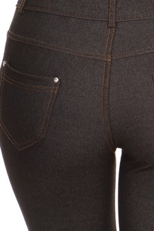 Women's Cotton-Blend 5-Pocket Skinny Capri Jeggings style 5