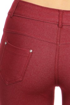 Women's Cotton-Blend 5-Pocket Skinny Capri Jeggings style 4