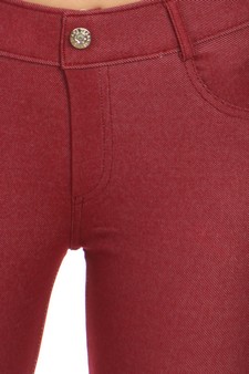 Women's Cotton-Blend 5-Pocket Skinny Capri Jeggings style 5