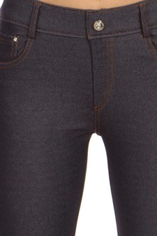 Women's Cotton-Blend 5-Pocket Skinny Capri Jeggings style 3