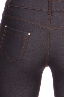Women's Cotton-Blend 5-Pocket Skinny Capri Jeggings style 5
