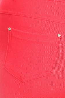Women's Cotton-Blend 5-Pocket Skinny Capri Jeggings - Plus style 5