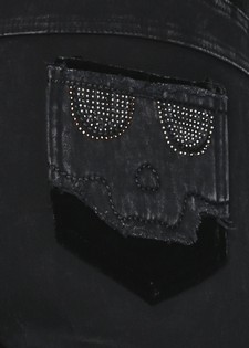 The Skull w/ Rhinestones Pocketing Fashion Leg Wear Size: S:1 M:2 L:2 XL:1 style 5