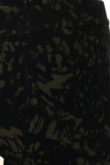 Lady's Myrsina Distress Honeycomb in Olive Print Fashion Leg Wear style 4