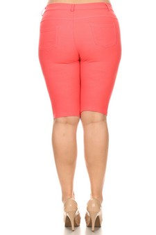 Women's 5 Pocket Classic Bermuda Shorts - Plus Size style 3