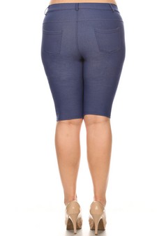 Women's 5 Pocket Classic Bermuda Shorts - Plus Size style 3