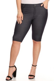 Women's 5 Pocket Classic Bermuda Shorts - Plus Size