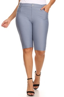 Women's 5 Pocket Classic Bermuda Shorts - Plus Size