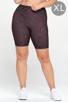 Women’s Purple Diva Leopard Print Biker Shorts