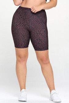 Women’s Purple Diva Leopard Print Biker Shorts