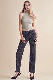 Striped Wide Leg Ponte Pants