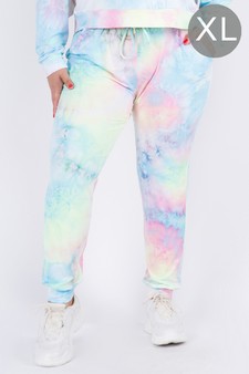 Women's High Rise Drawstring Tie Dye Joggers (XL only)