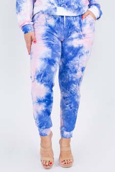 Women's High Rise Drawstring Tie Dye Joggers