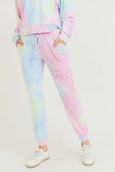 Women's High Rise Drawstring Tie Dye Joggers